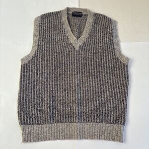 Mens Icelandic Collection Blue/Gray Sweater Vest Shirt Size L